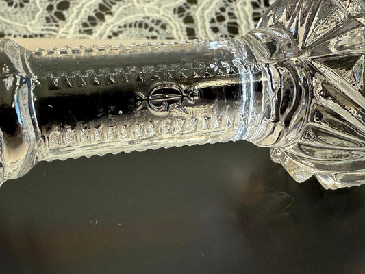 Vintage Imperial Lead Crystal Baby Weights/Knife Rests/Bar Bells Set of 2