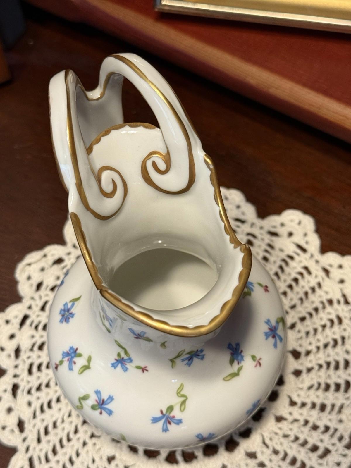 Vintage Floral Creamer Mini Pitcher, The Franklin Mint