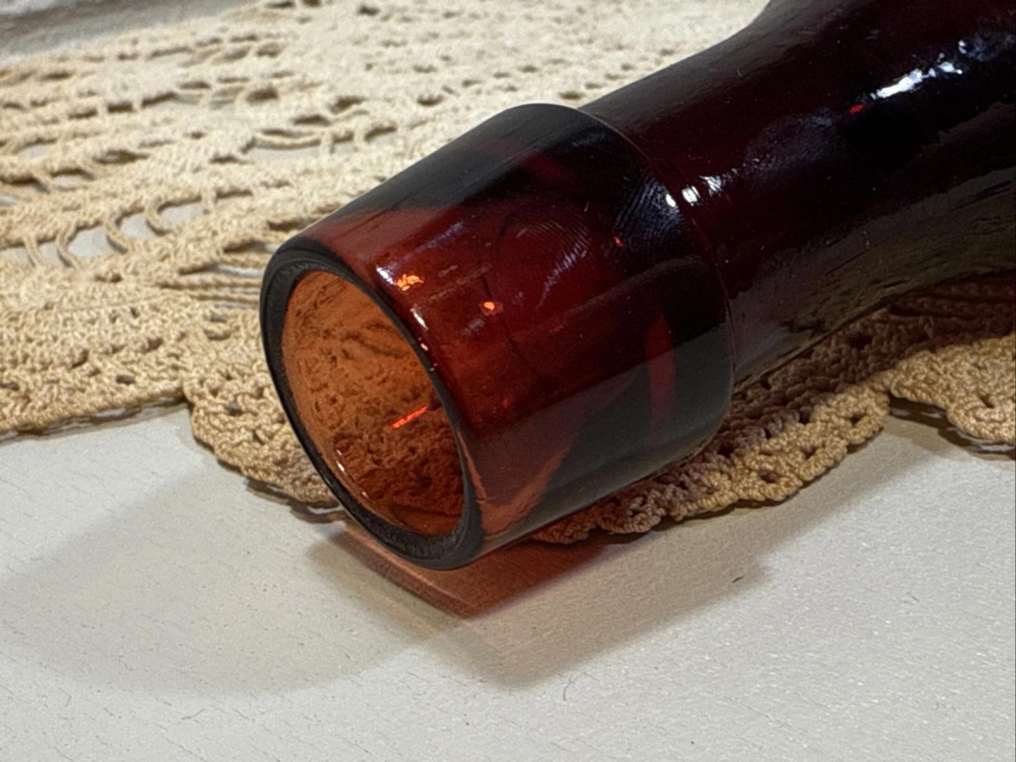 Vintage Betsy Ross Wheaton Decanter. Great American Series, Ruby Red