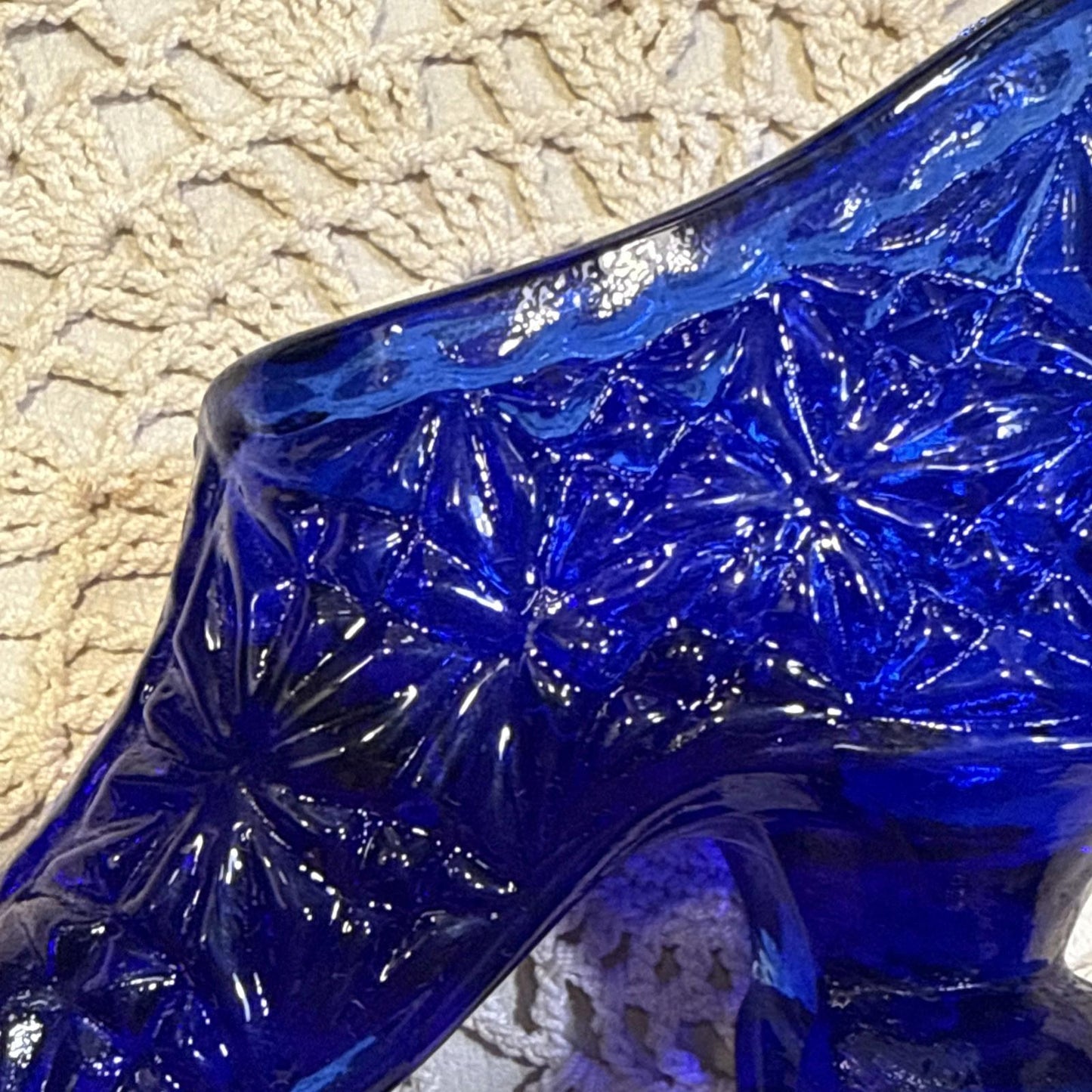 Cobalt Blue Art Glass Women's Roller Skate Slipper - 4.5"(L) x 2.75"(H)