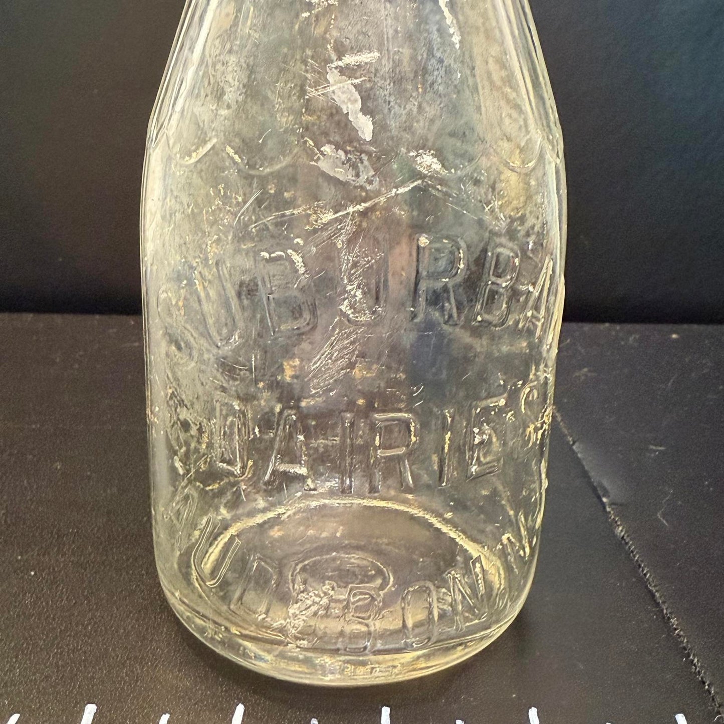 Vintage Suburban Dairy Milk Bottle Audubon NJ Local