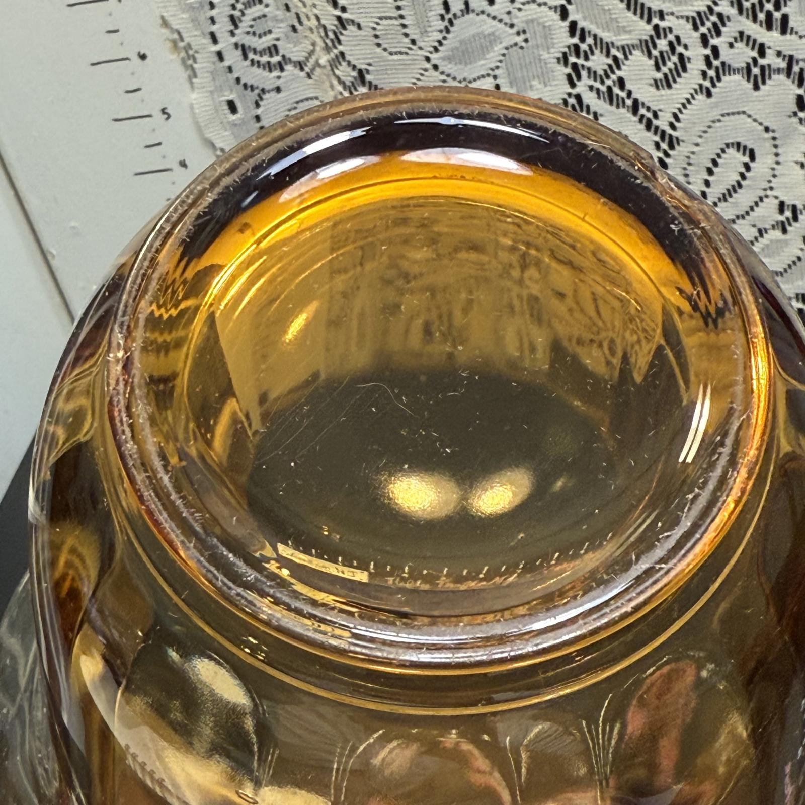 Vintage flared Amber Glass Vase - Elegant Decorative Piece MCM mid century