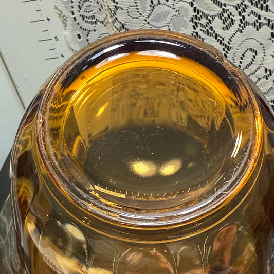 Vintage flared Amber Glass Vase - Elegant Decorative Piece MCM mid century