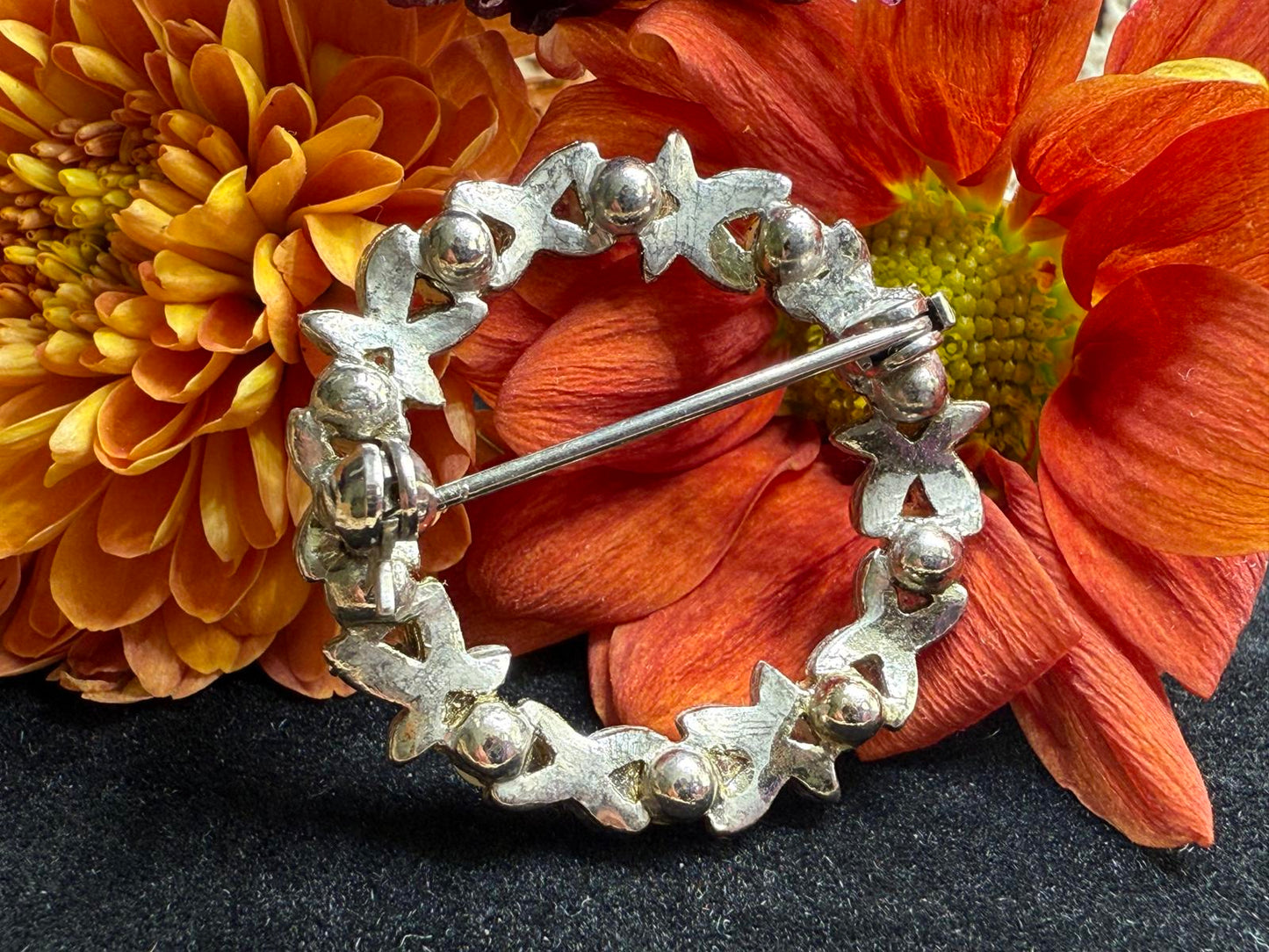 Vintage Pearl Wreath Brooch