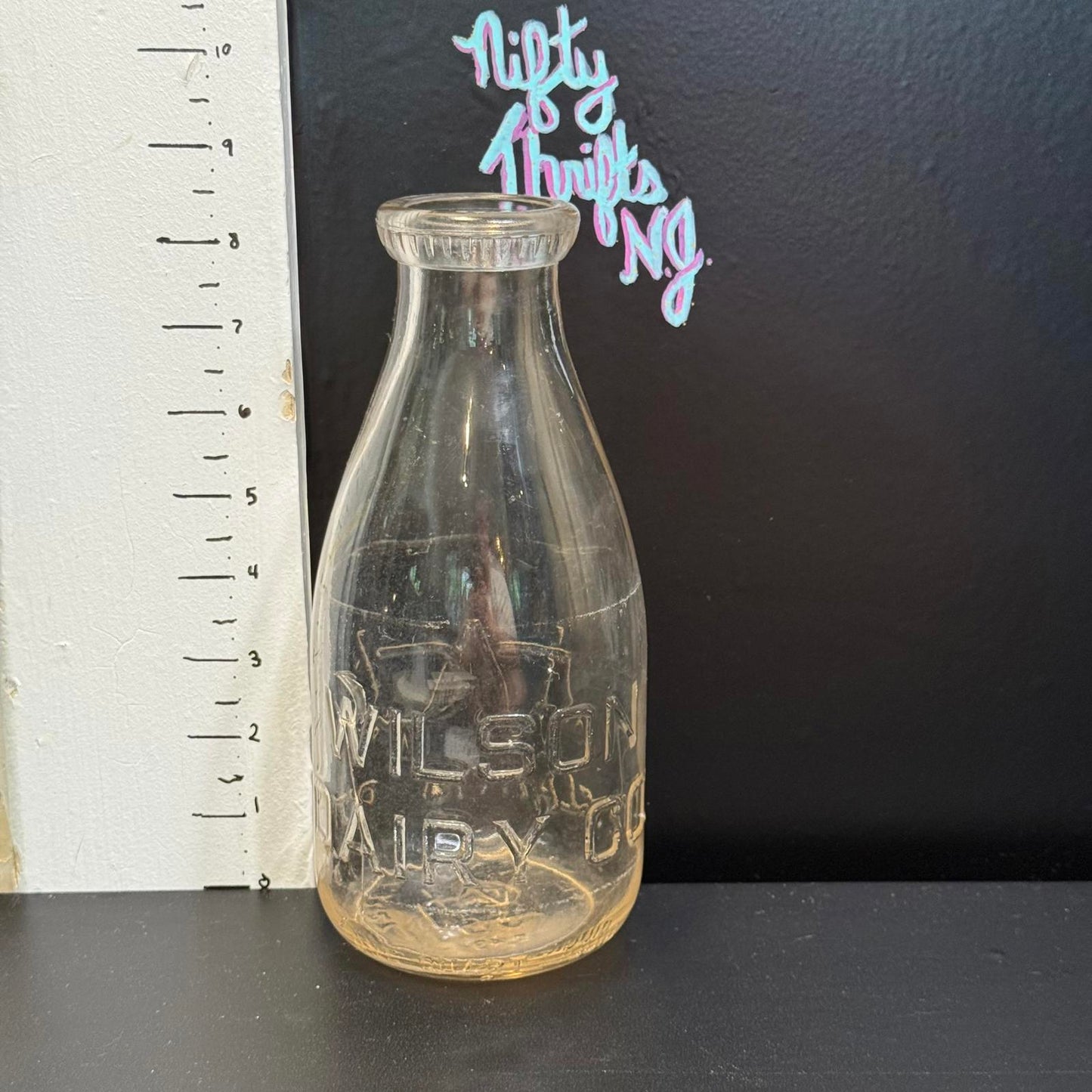 Vintage Wilson Dairy Company Milk Bottle Atlantic City NJ One Pint