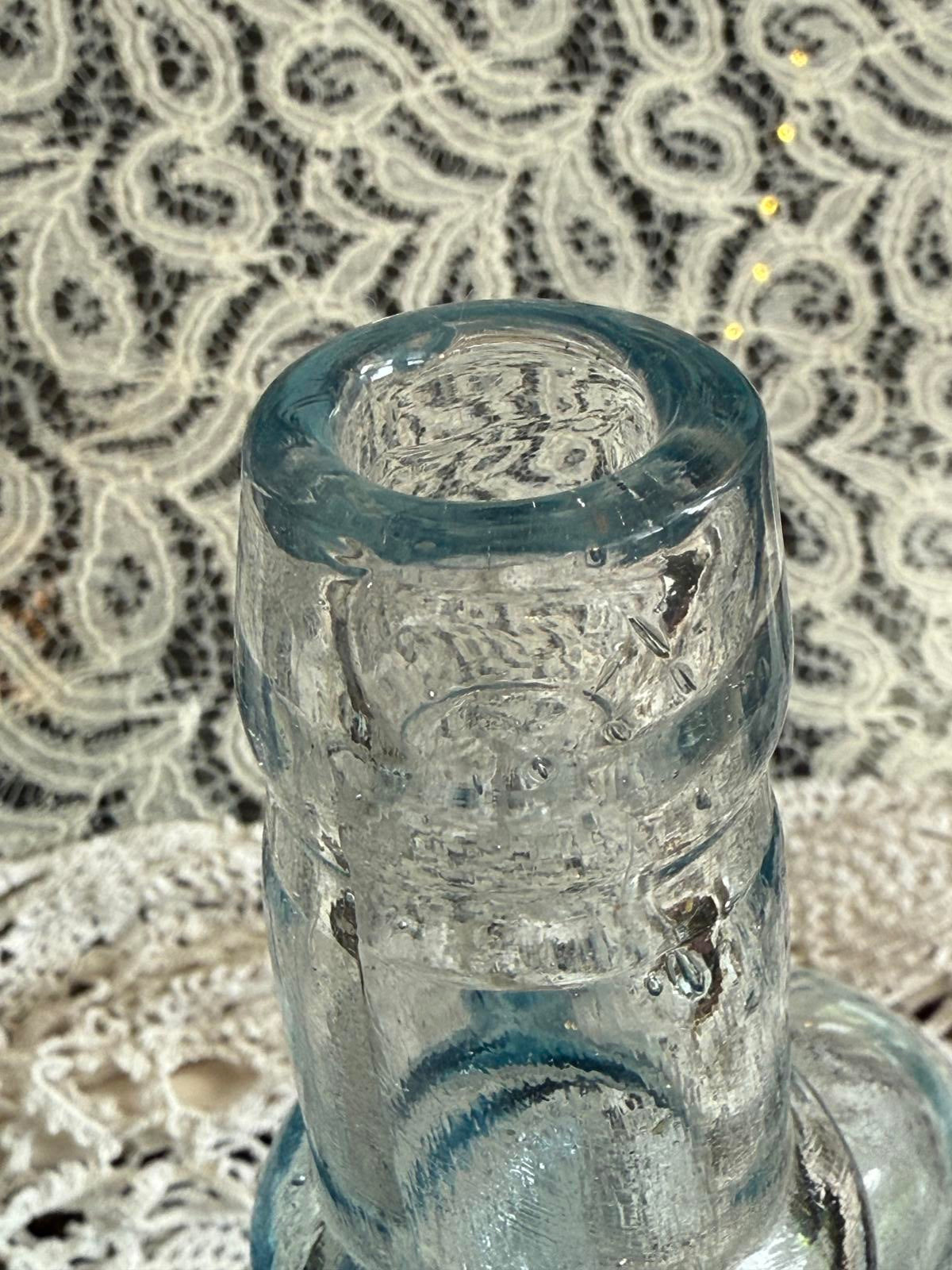 Clevenger Brothers glass bottle Cross Keys light blue aqua bottle Gloucester NJ