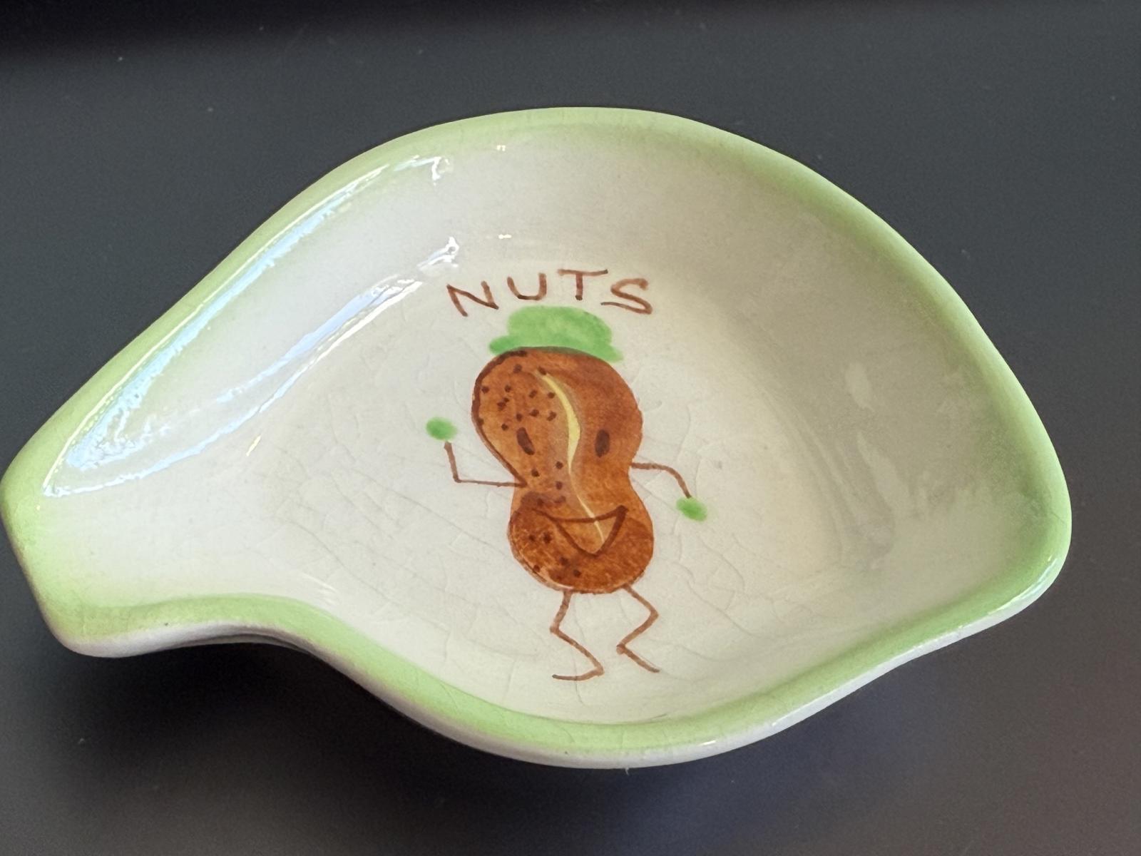 Decora Ceramics California Nuts Dish Dancing Anthropomorphic Bowl MCM