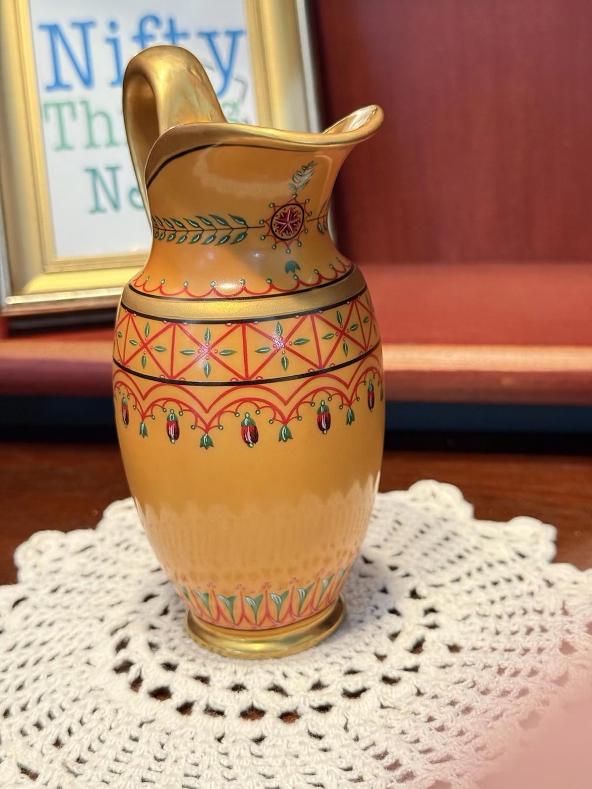 Vintage Franklin Mint Porcelain Museum Reproduction Antique Mini Pitcher