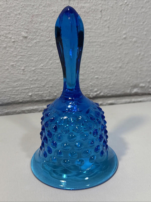 Vintage Fenton Colonial Blue Hobnail Glass Bell