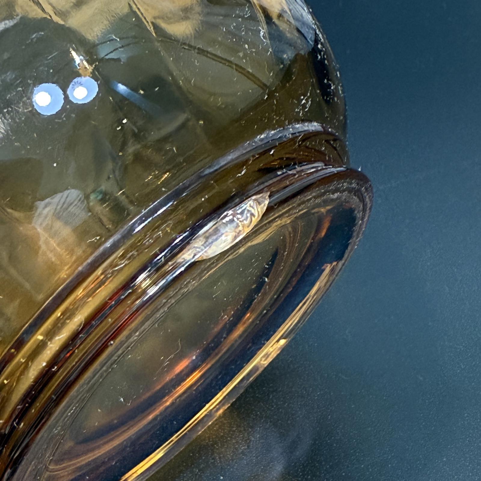 Vintage flared Amber Glass Vase - Elegant Decorative Piece MCM mid century