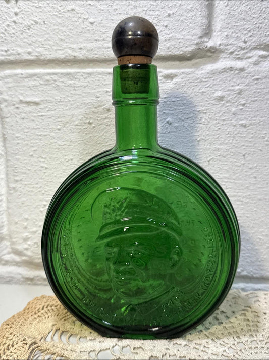 Wheaton Dwight David Eisenhower Ike Commemorative Decanter Bottle Emerald