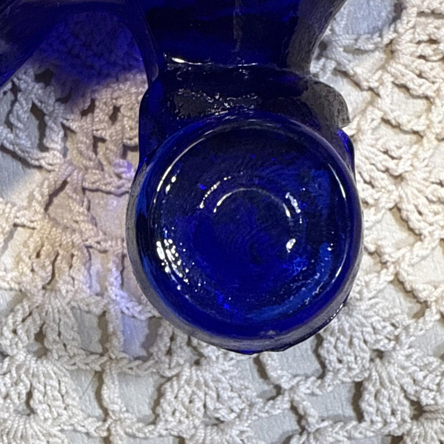 Cobalt Blue Art Glass Women's Roller Skate Slipper - 4.5"(L) x 2.75"(H)