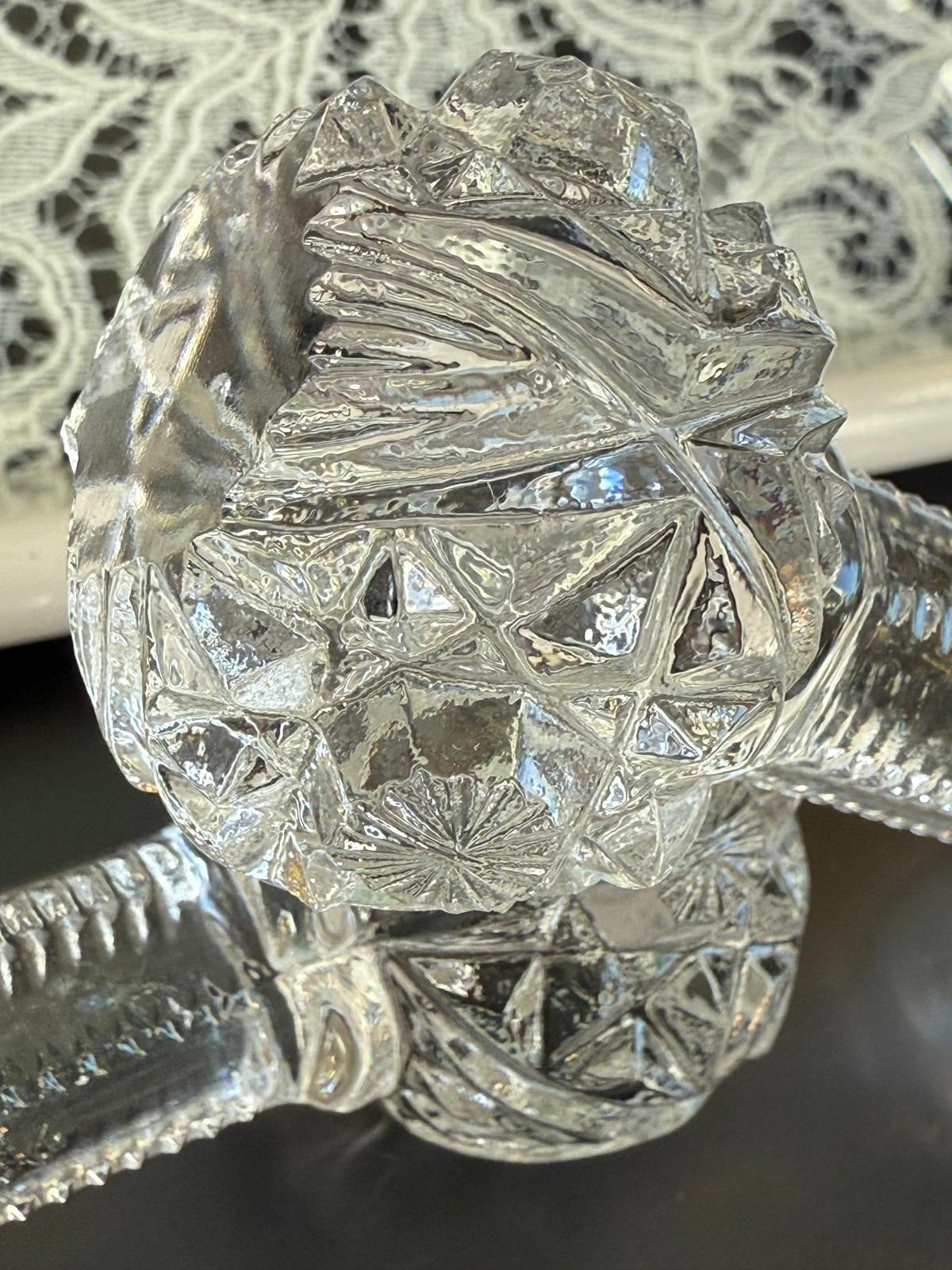 Vintage Imperial Lead Crystal Baby Weights/Knife Rests/Bar Bells Set of 2