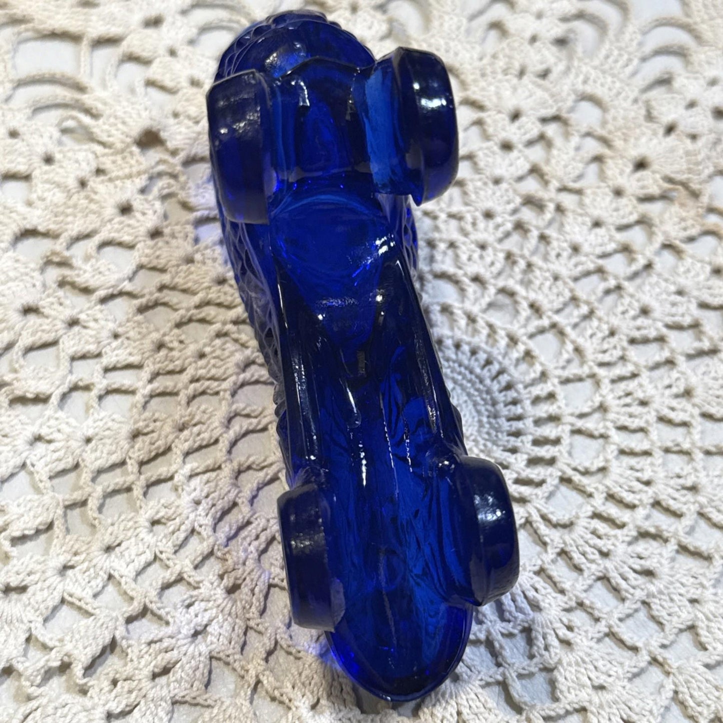 Cobalt Blue Art Glass Women's Roller Skate Slipper - 4.5"(L) x 2.75"(H)