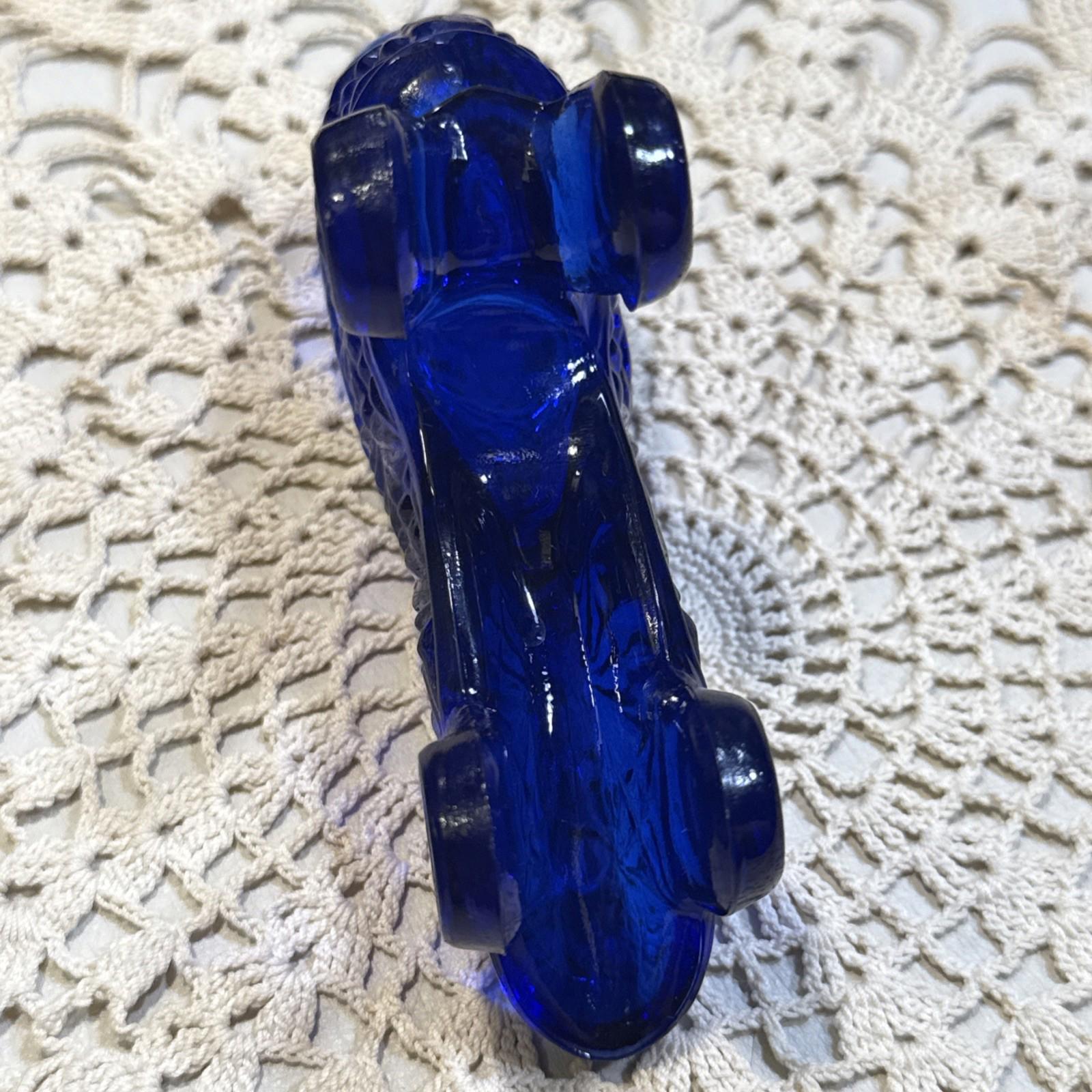 Cobalt Blue Art Glass Women's Roller Skate Slipper - 4.5"(L) x 2.75"(H)