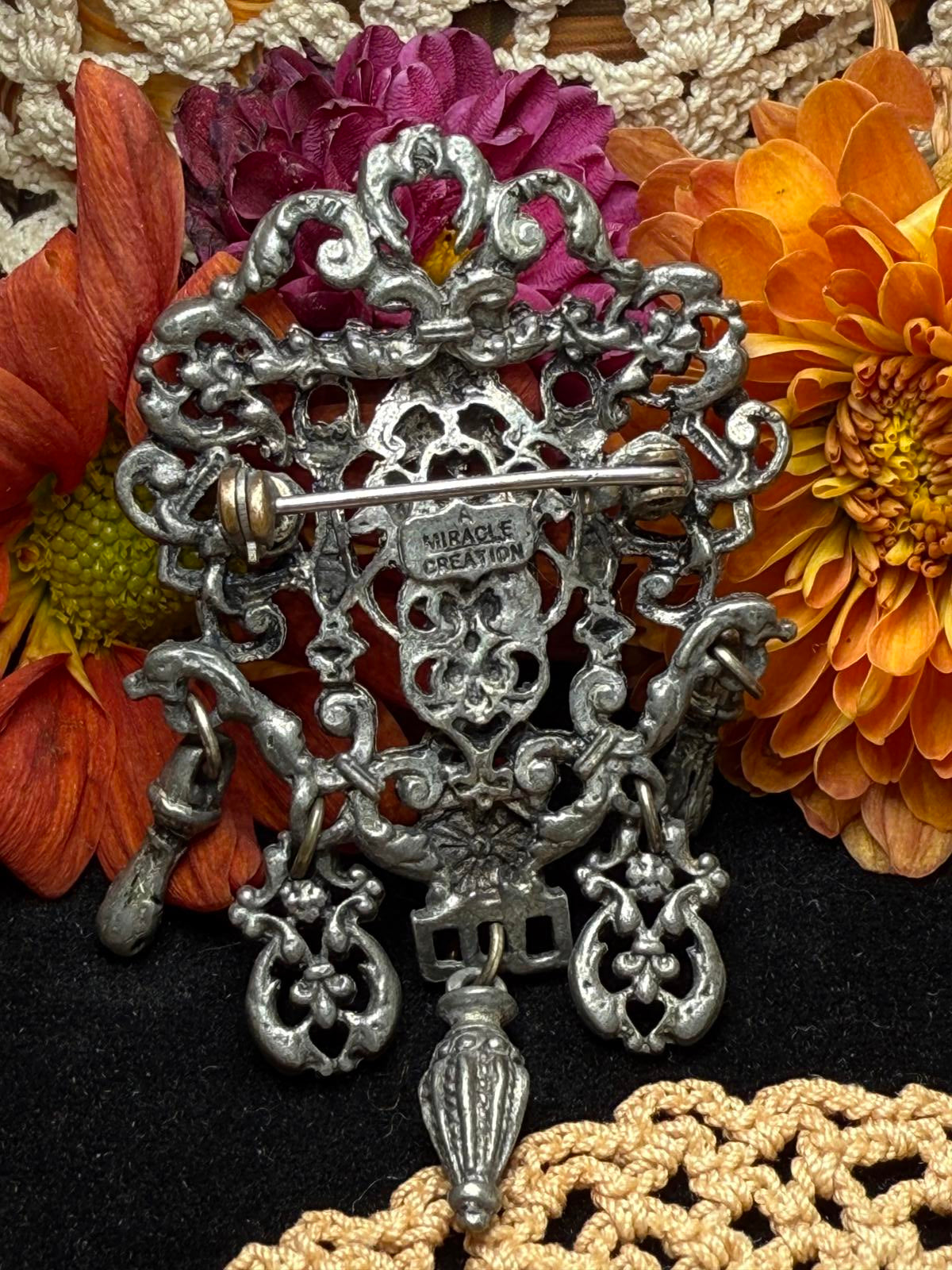 Brooch - Miracle Creation Rococo Cherub Brooch with all attachments