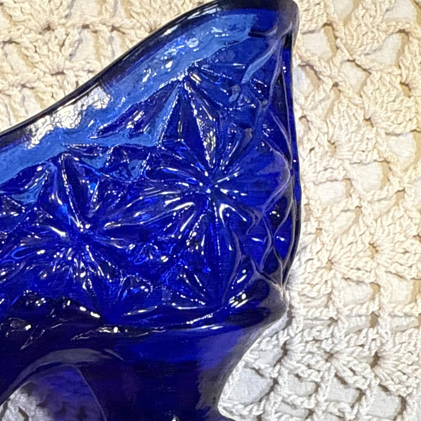 Cobalt Blue Art Glass Women's Roller Skate Slipper - 4.5"(L) x 2.75"(H)