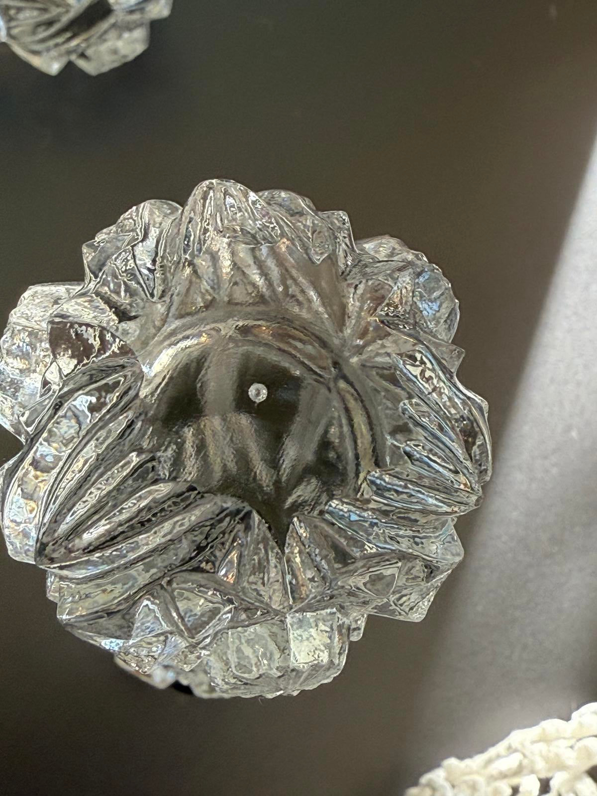 Vintage Imperial Lead Crystal Baby Weights/Knife Rests/Bar Bells Set of 2