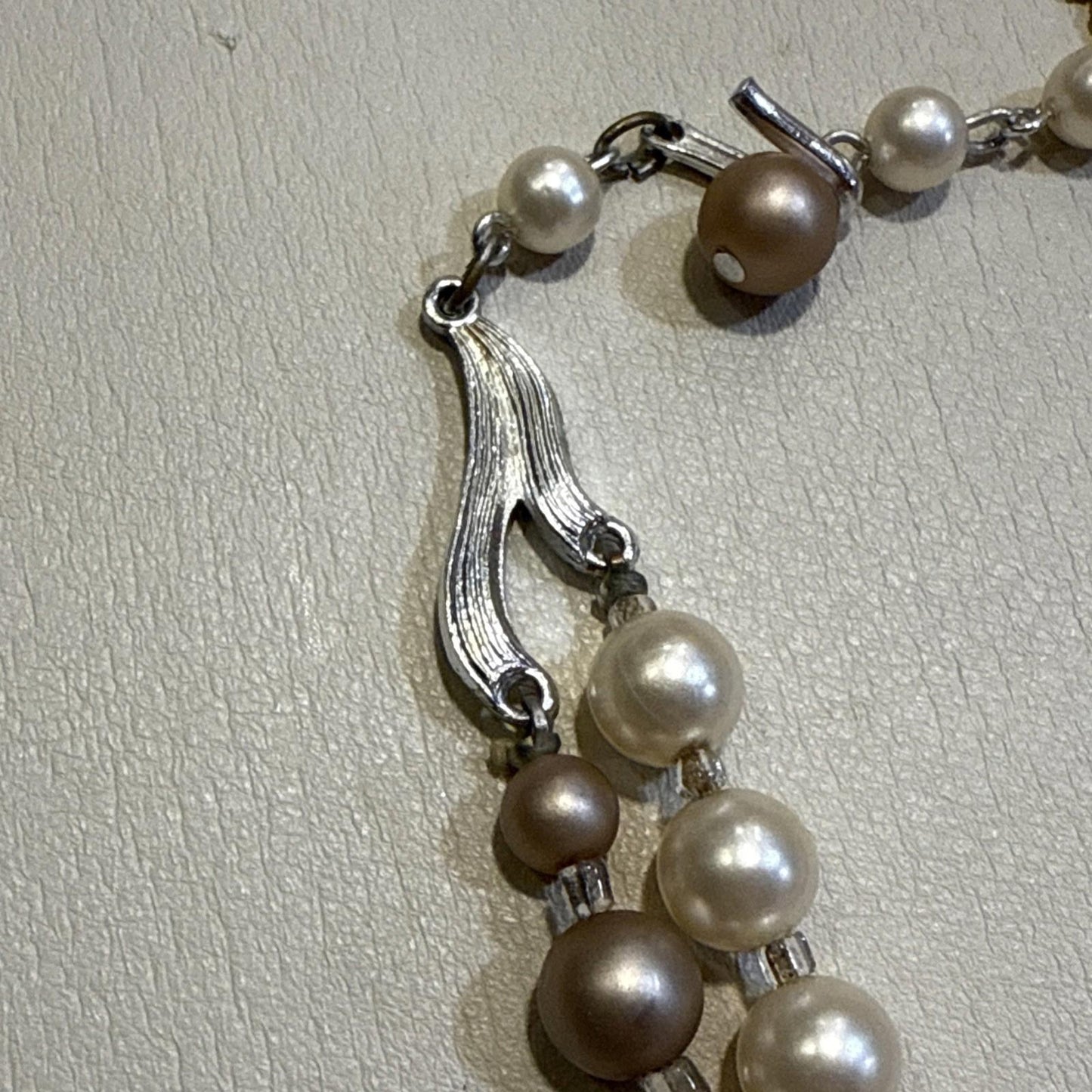 Vintage Faux Pearl Double Strand Costume Jewelry Stamped Japan