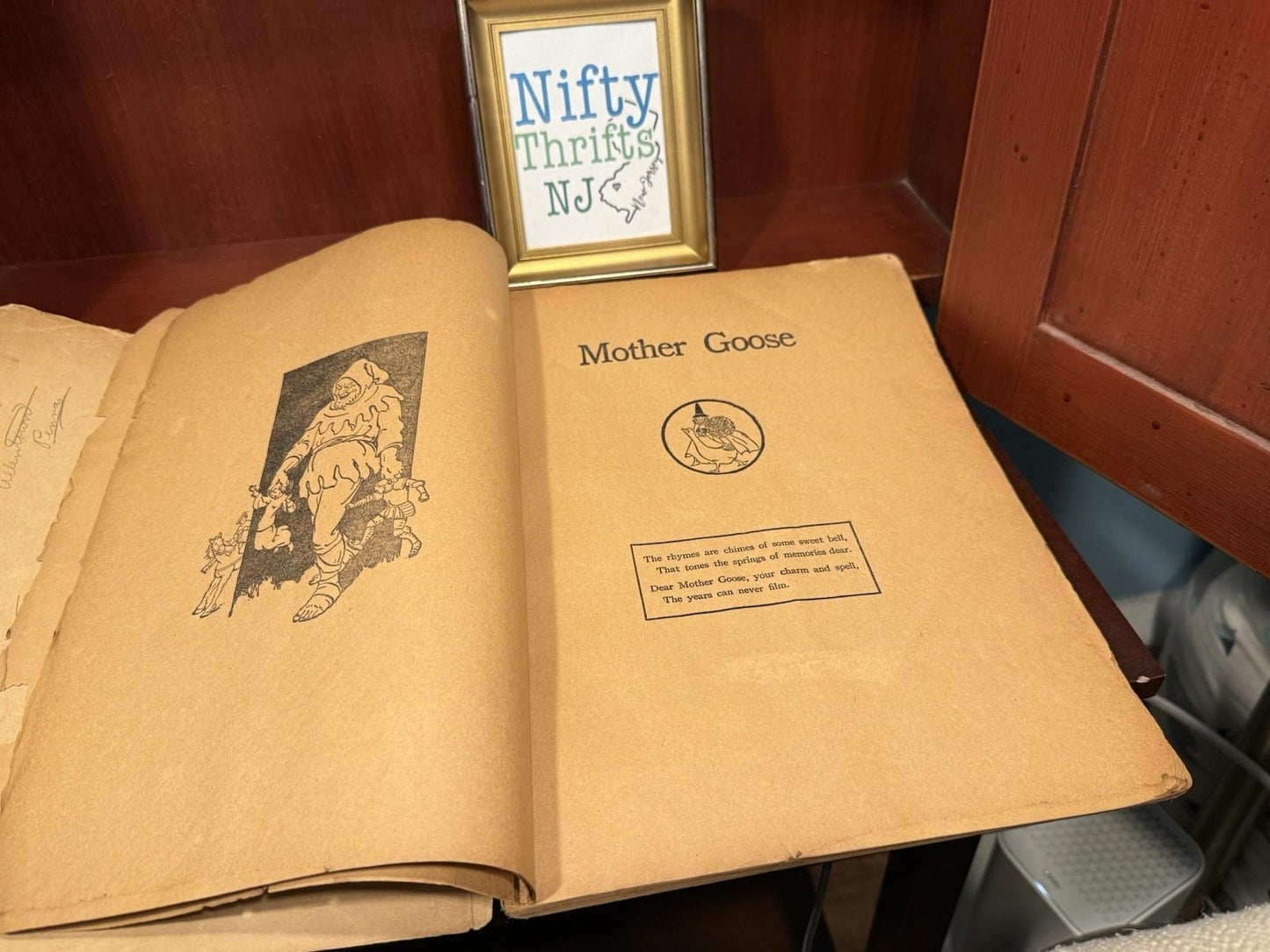 The Complete Mother Goose 1932 Antique Children's Book Whitman Publishing Co