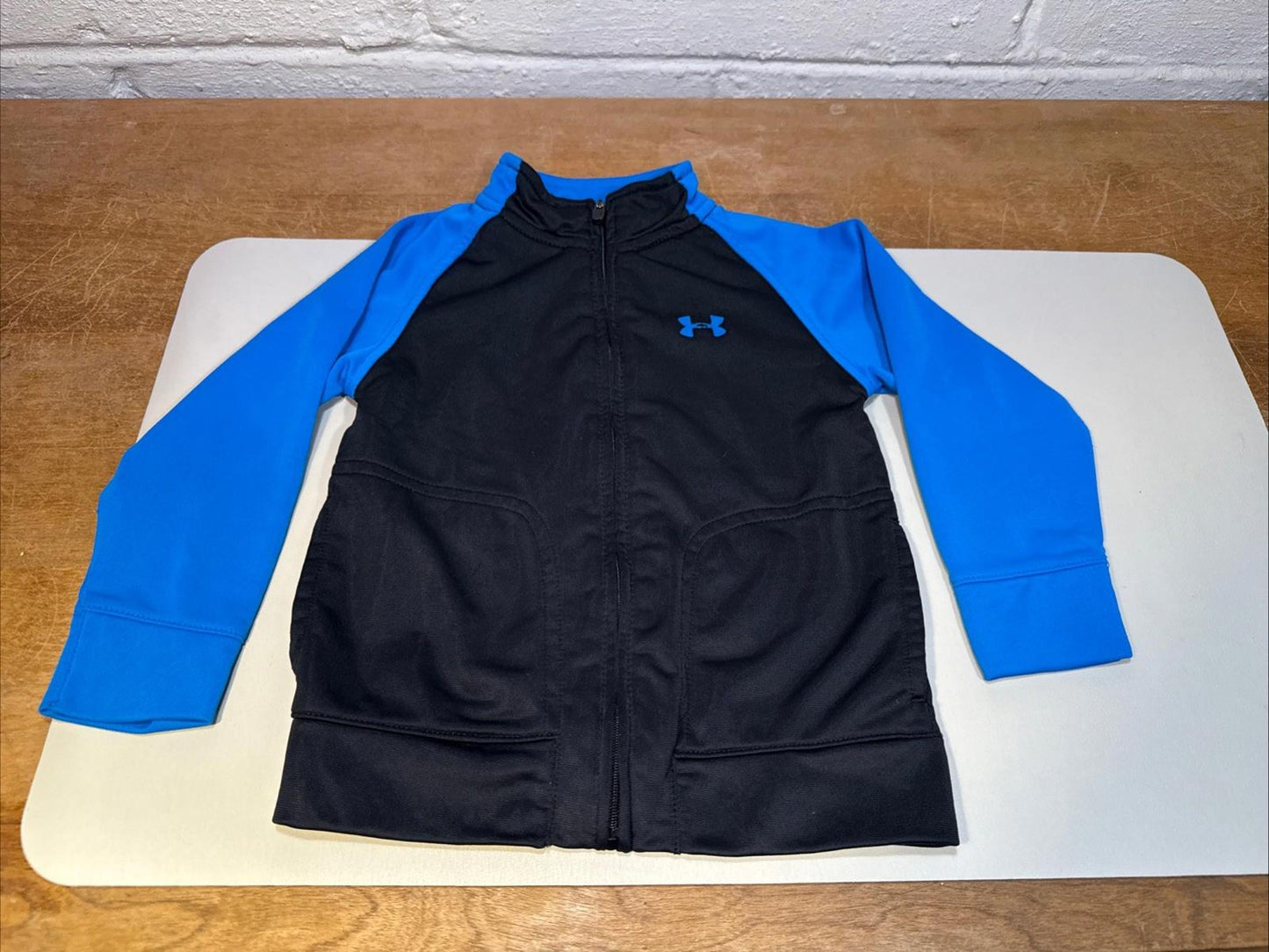 Blue & Black 24m under armor Track Jacket Toddler Light Fall Mild Weather Coat