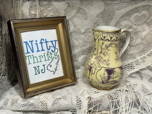 The Franklin Mint Creamer / pitcher 1989 porcelain gilt Vintage