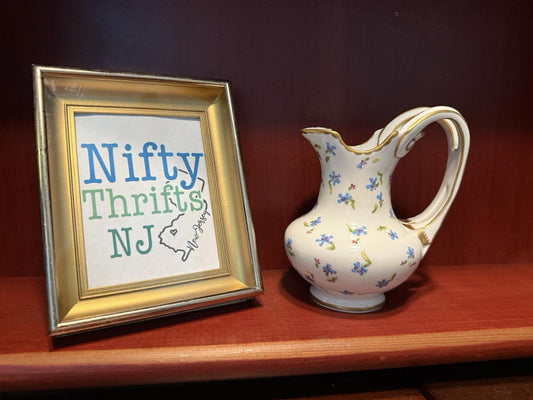 Vintage Floral Creamer Mini Pitcher, The Franklin Mint