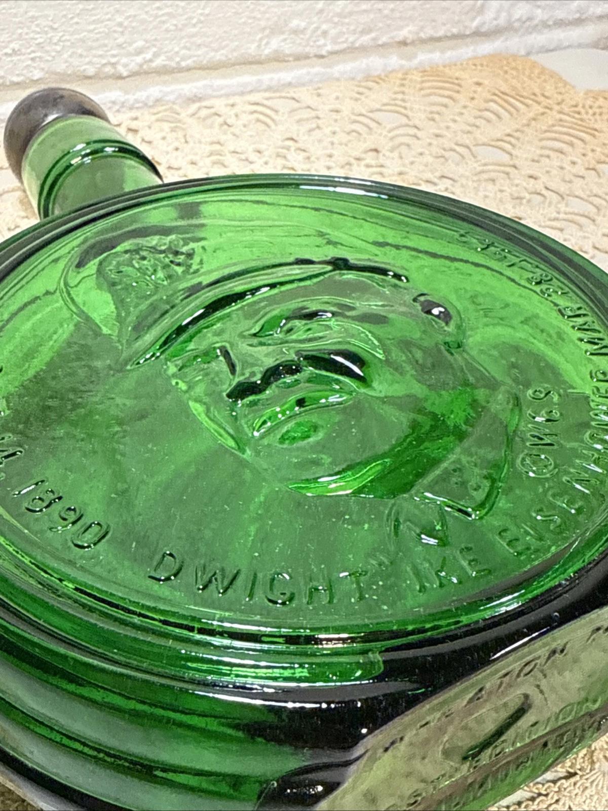Wheaton Dwight David Eisenhower Ike Commemorative Decanter Bottle Emerald