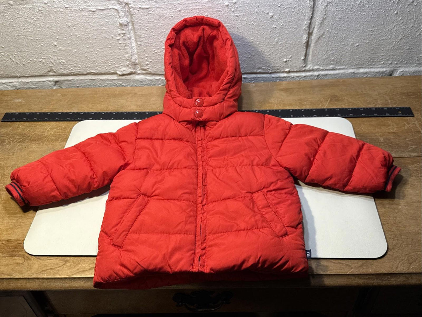 Baby Gap Red Snow Jacket 12-18 Months Coldcontrol Max Water Resistant Heavy Coat