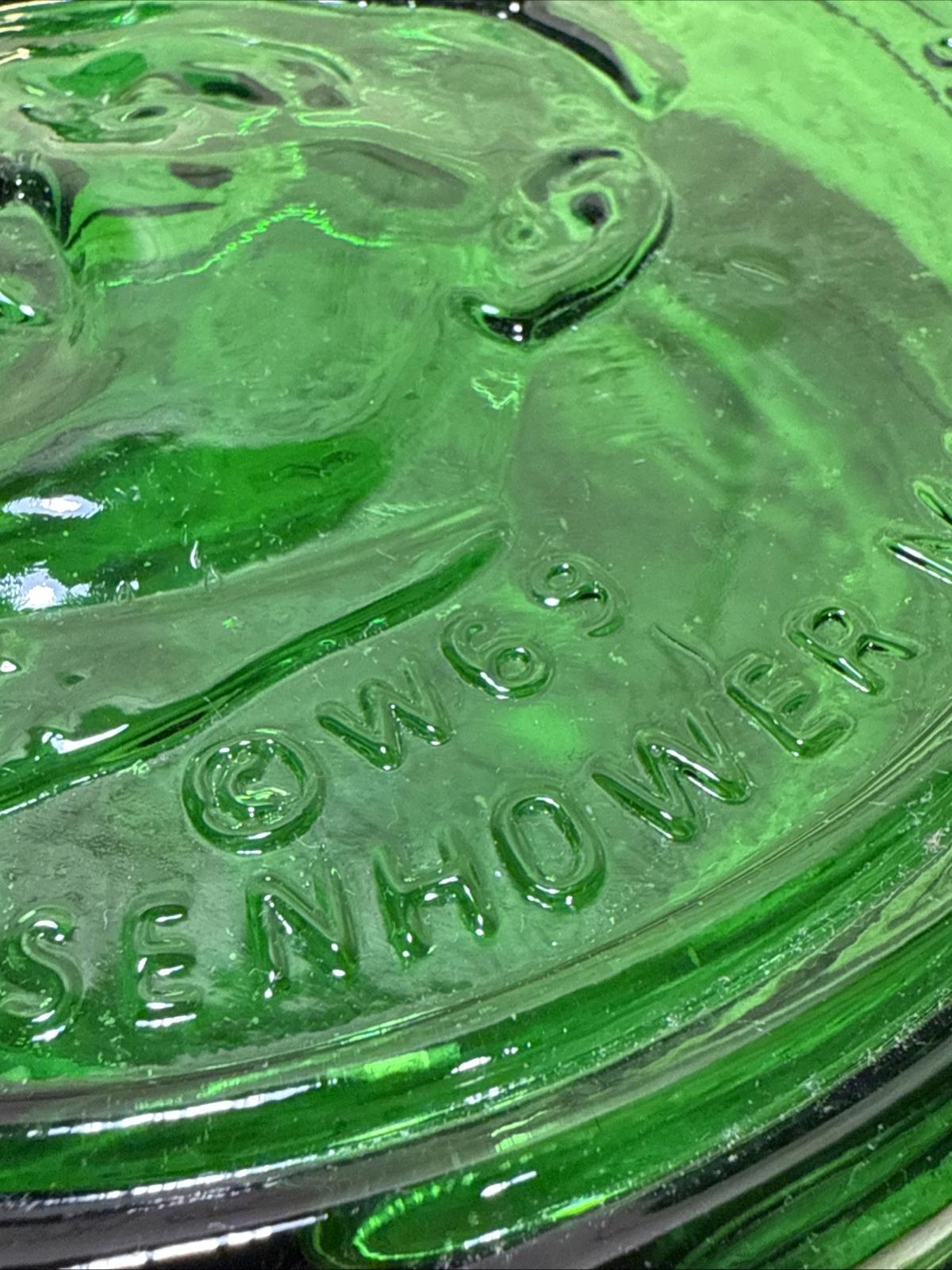 Wheaton Dwight David Eisenhower Ike Commemorative Decanter Bottle Emerald