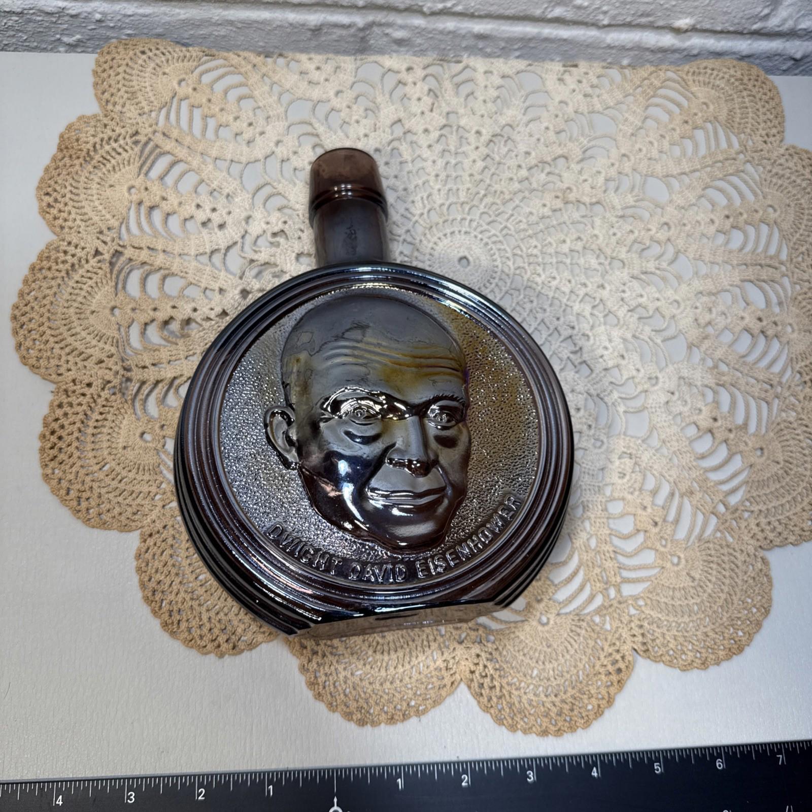 Wheaton Glass Bottle Dwight David Eisenhower 1st Edition Carnival Glass Decanter