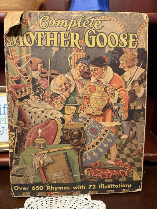 The Complete Mother Goose 1932 Antique Children's Book Whitman Publishing Co