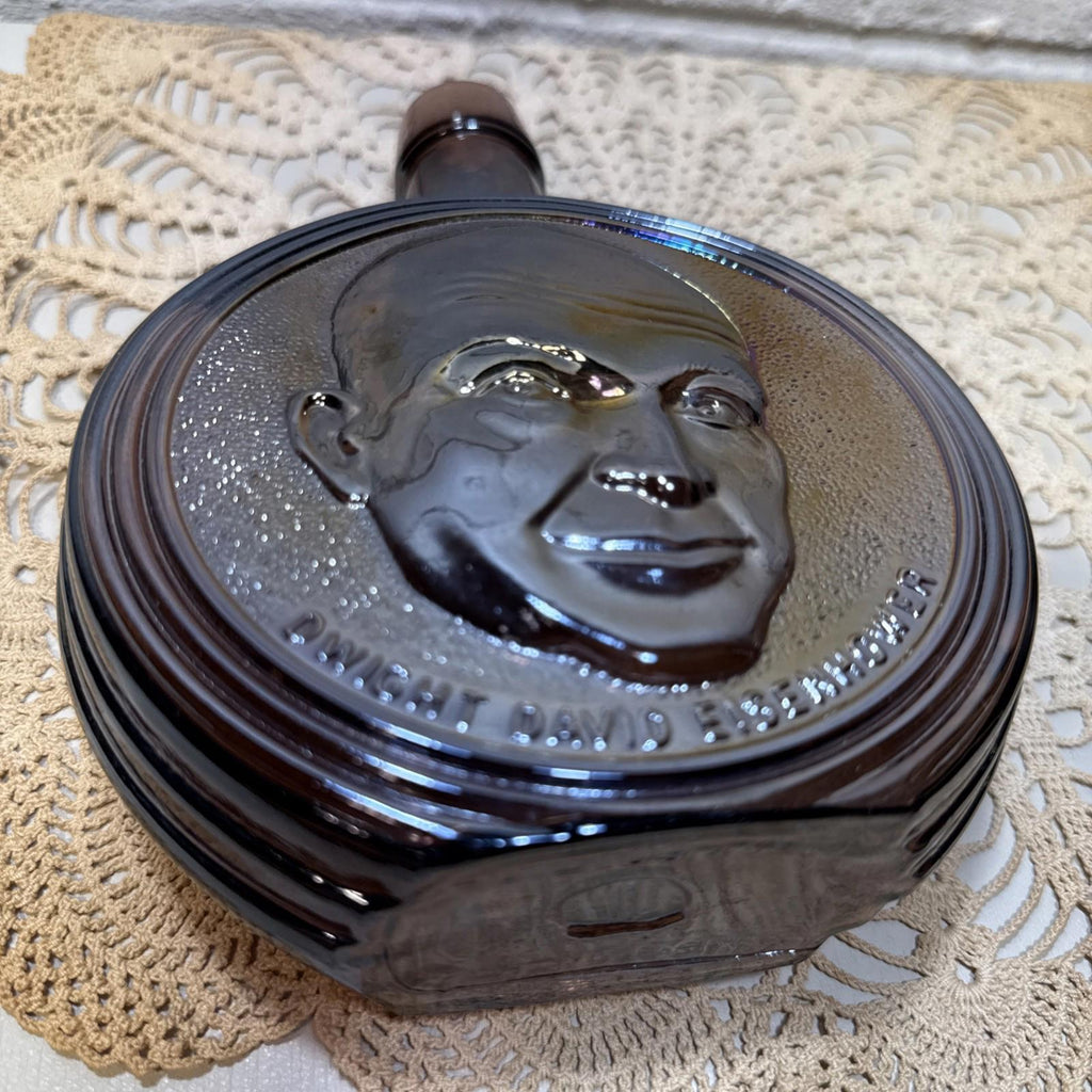 Wheaton Glass Bottle Dwight David Eisenhower 1st Edition Carnival Glass Decanter
