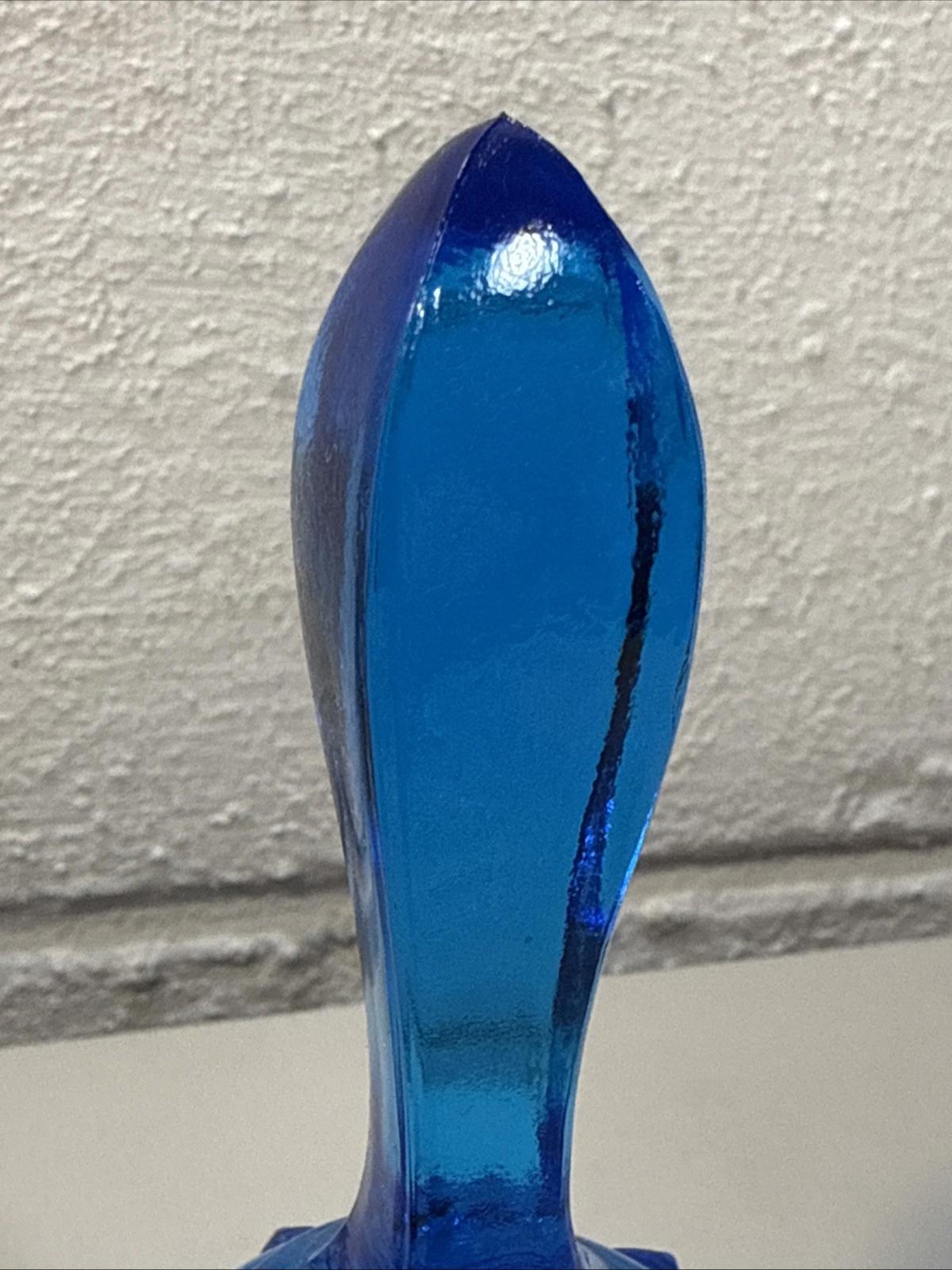 Vintage Fenton Colonial Blue Hobnail Glass Bell