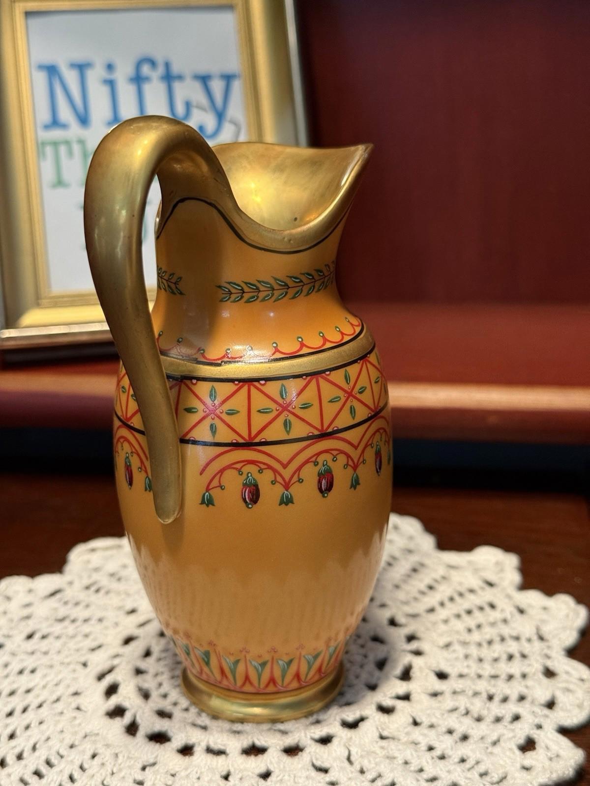 Vintage Franklin Mint Porcelain Museum Reproduction Antique Mini Pitcher