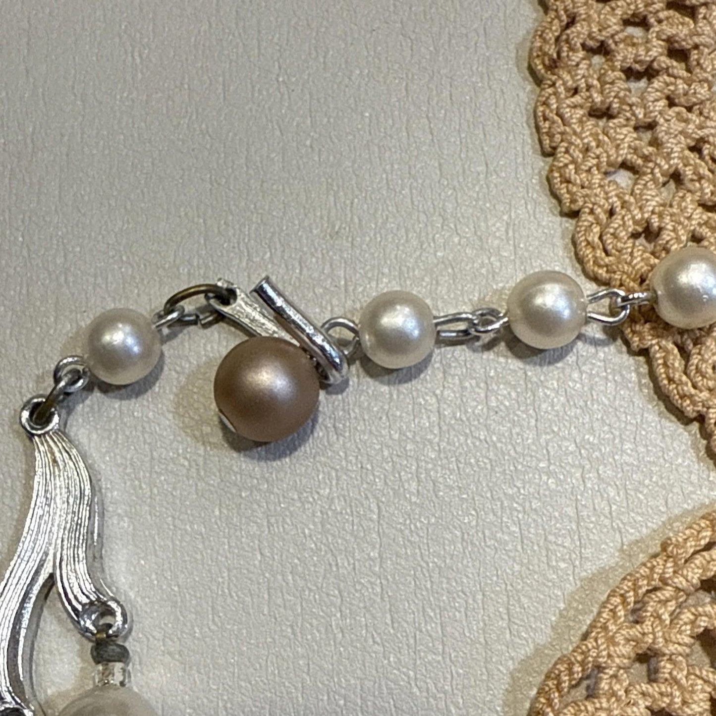 Vintage Faux Pearl Double Strand Costume Jewelry Stamped Japan
